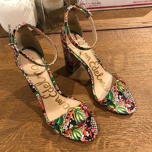 Sam Edelman Floral Yaro Block Heels